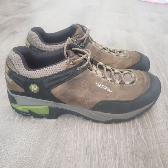 Merrell Col Bungee Cord Mid Waterproof Hiking Boots Brown Men's Size 13 J50207 - Picture 4 of 11